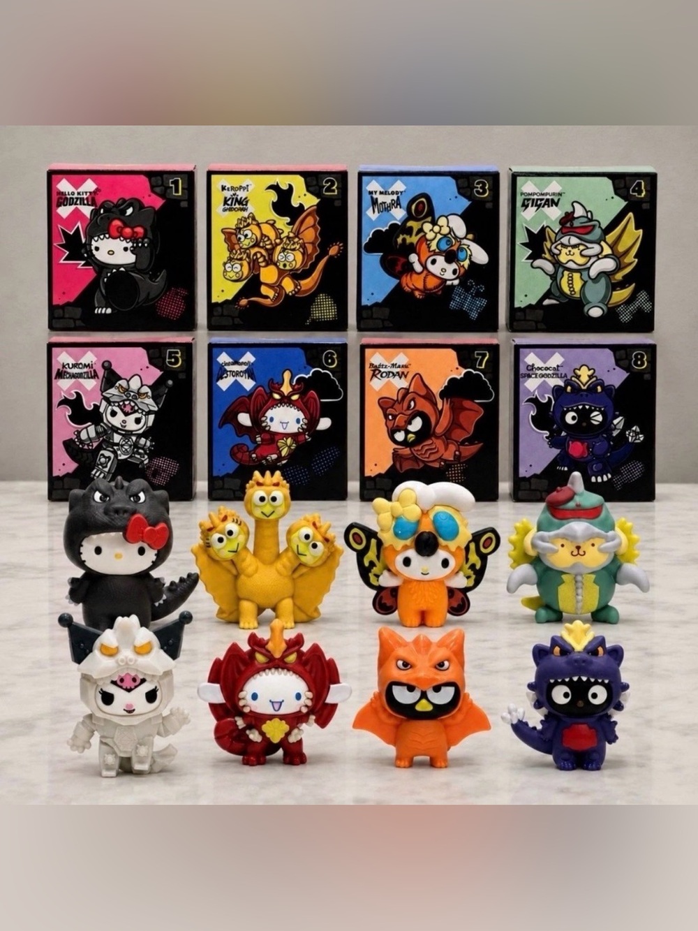 🍟2026 McDonald’s HELLO KITTY X GODZILLA Happy Meal Figure’s FULL SET of 8 🔥